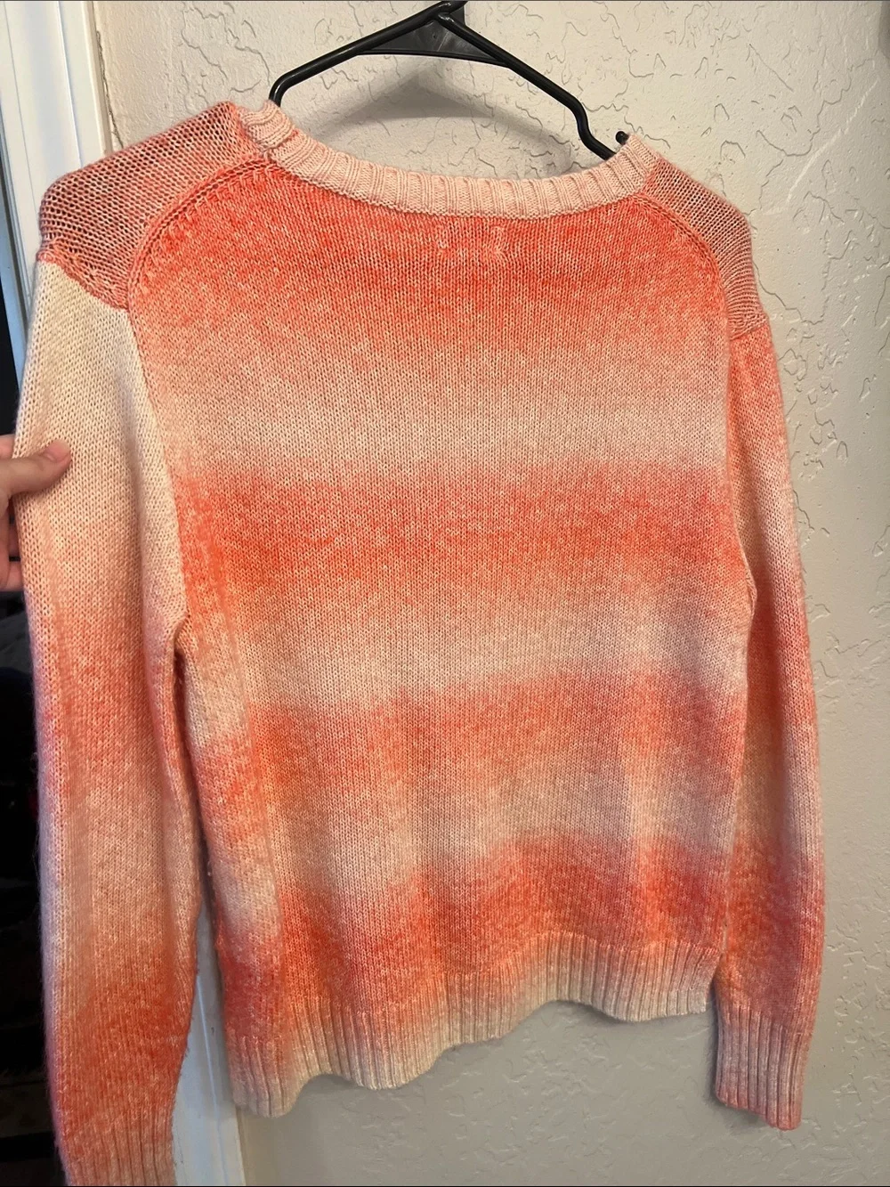 J. Crew Women's Ombre Coral Crewneck Sweater